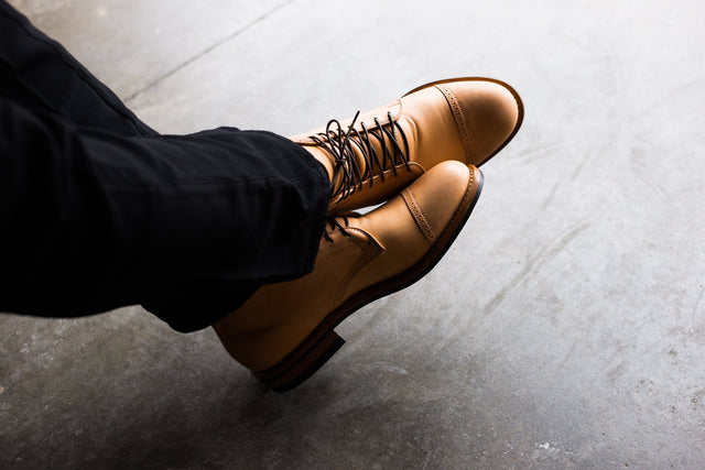 Derby Boot Natural Horsehide - VIBERG