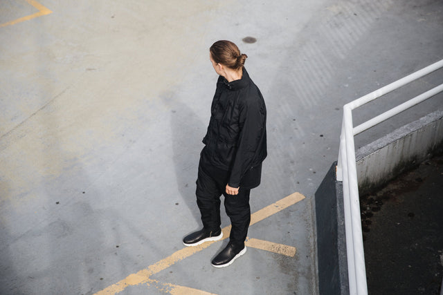 Side Zip Sneaker Black Horsehide - VIBERG