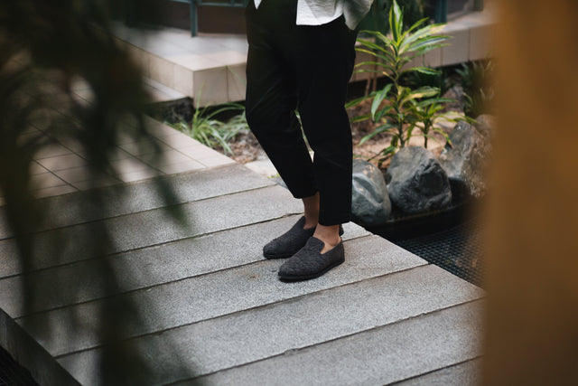 Slipper Smoke Rough Mohawk - VIBERG