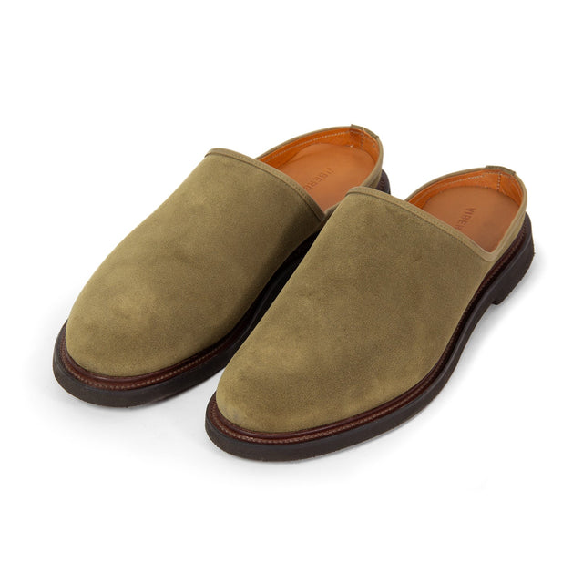 Mule - Avocado Janus Calf Suede - VIBERG