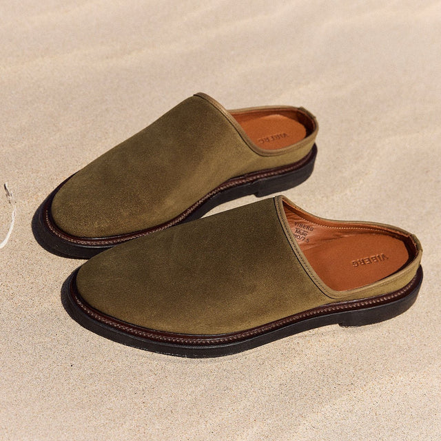 Mule - Avocado Janus Calf Suede - VIBERG