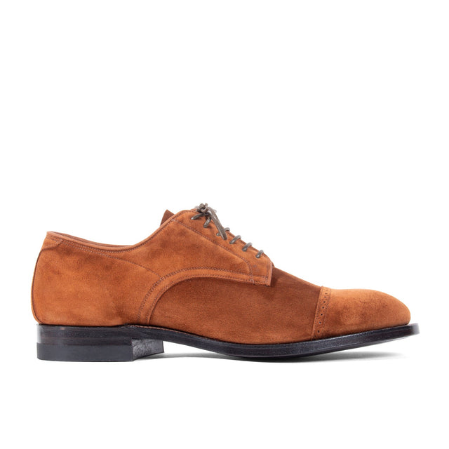 Navvy Cut Shoe - Polo Brown Janus Calf Suede - VIBERG