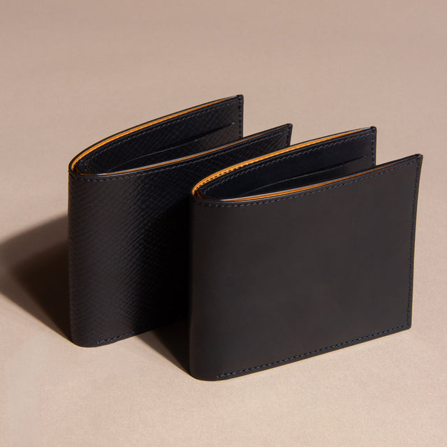 Viberg Billfold - Black Hatchgrain Shell Cordovan - VIBERG