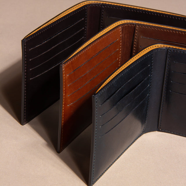Viberg Billfold - Dark Cognac Shell Cordovan - VIBERG