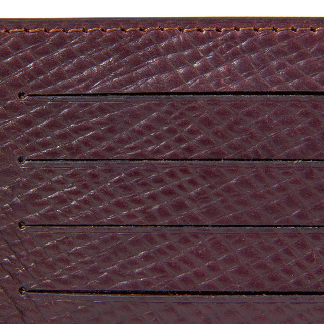 Viberg Billfold - Mahogany Hatchgrain Shell Cordovan - VIBERG