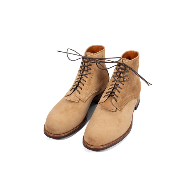 Viberg x Garmsville Brogue Navvy Boot™ in Peanut Papillon - VIBERG