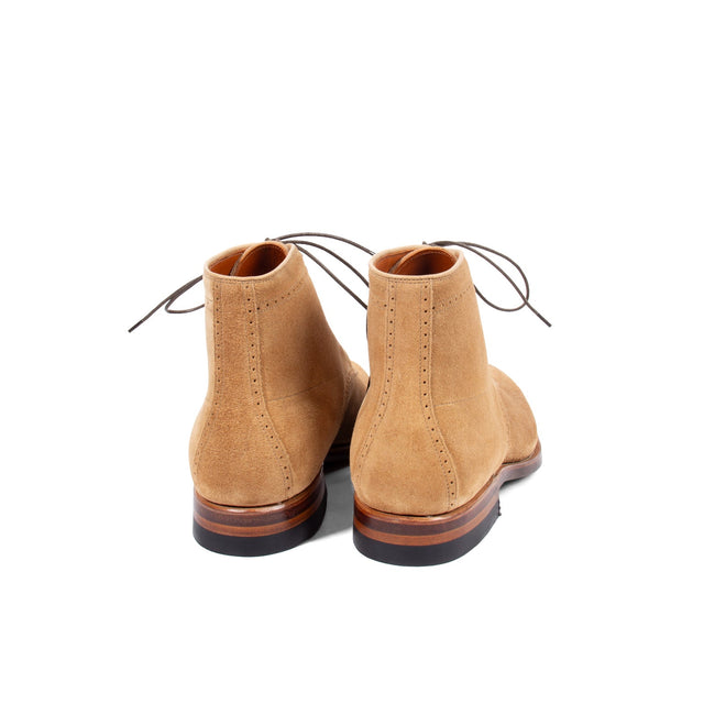 Viberg x Garmsville Brogue Navvy Boot™ in Peanut Papillon - VIBERG