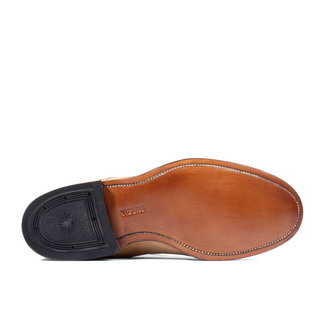 Viberg x Garmsville Brogue Navvy Boot™ in Peanut Papillon - VIBERG