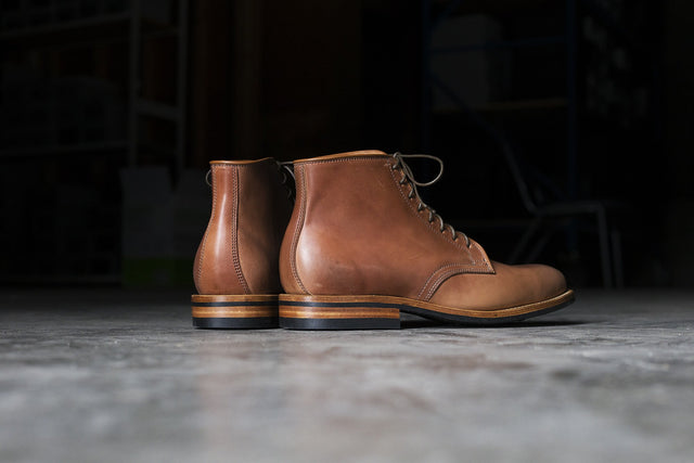 Derby Boot Unglazed Natural Shell Cordovan