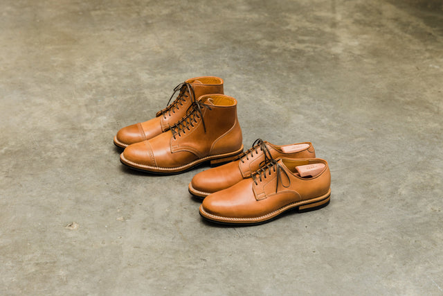Derby Shoe and Service Boot Natural Shell Cordovan