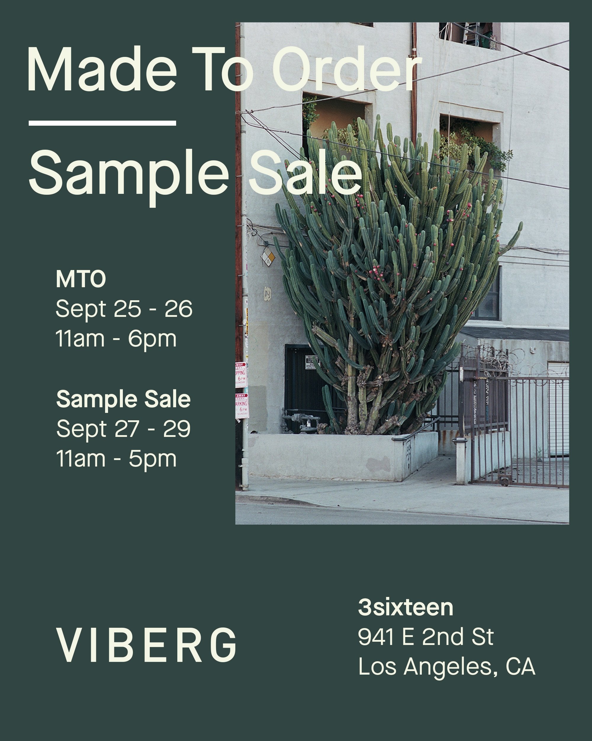 Viberg hotsell sample sale