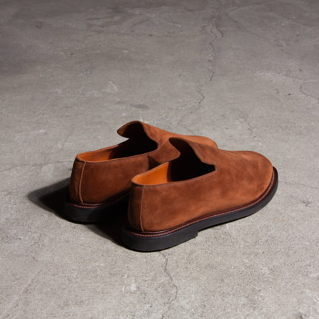 Slipper - Polo Brown Janus Calf Suede - VIBERG