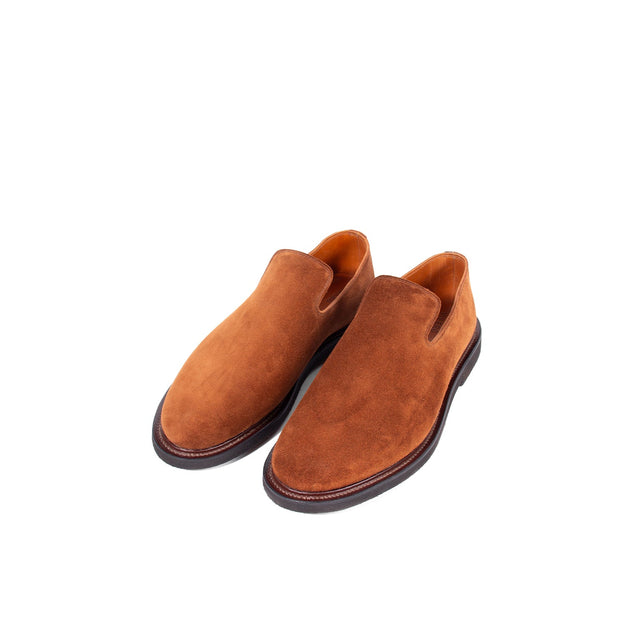 Slipper - Polo Brown Janus Calf Suede - VIBERG