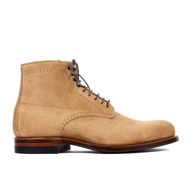 Viberg x Garmsville Brogue Navvy Boot™ in Peanut Papillon - VIBERG
